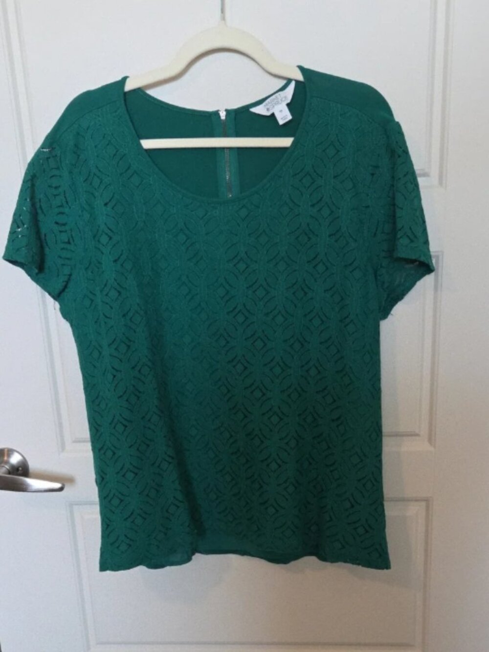 Market & Spruce Green Lace Overlay Blouse Stitch Fix - Size 2X